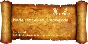 Madenszieder Leonarda névjegykártya